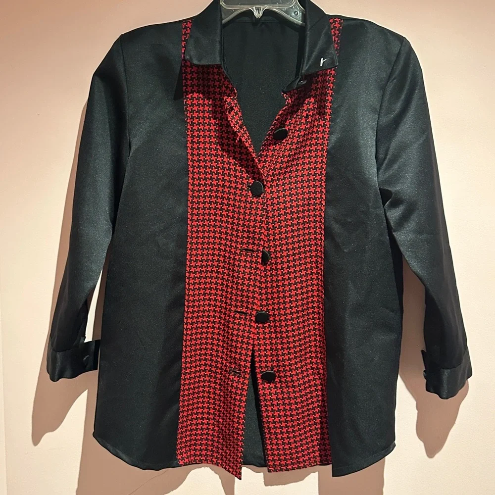 Great houndstooth plaid jacket top